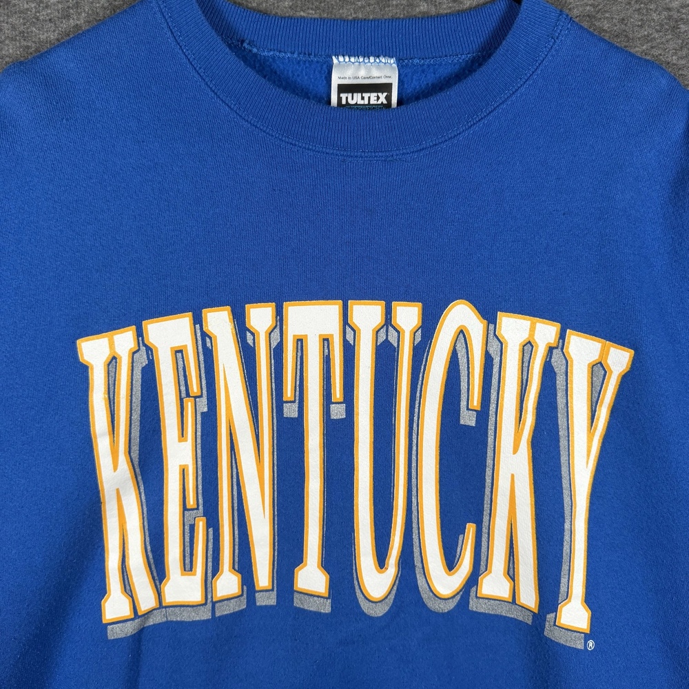 Vintage Kentucky Wildcats Sweatshirt XL Blue Tultex Superweight Made in USA 90s